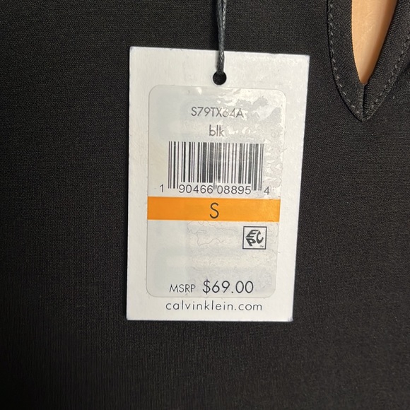 NWT Calvin Klein fancy black blouse - Picture 5 of 10